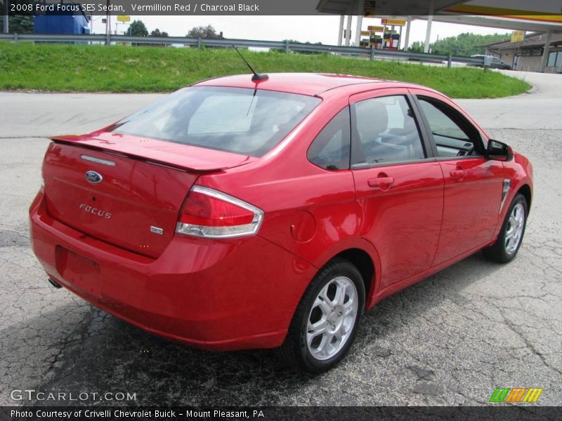 Vermillion Red / Charcoal Black 2008 Ford Focus SES Sedan