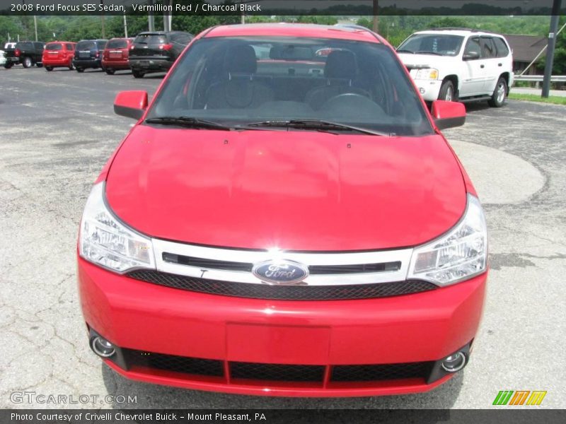 Vermillion Red / Charcoal Black 2008 Ford Focus SES Sedan