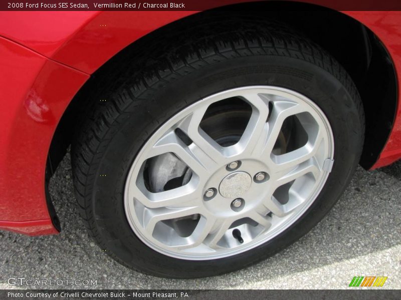 Vermillion Red / Charcoal Black 2008 Ford Focus SES Sedan