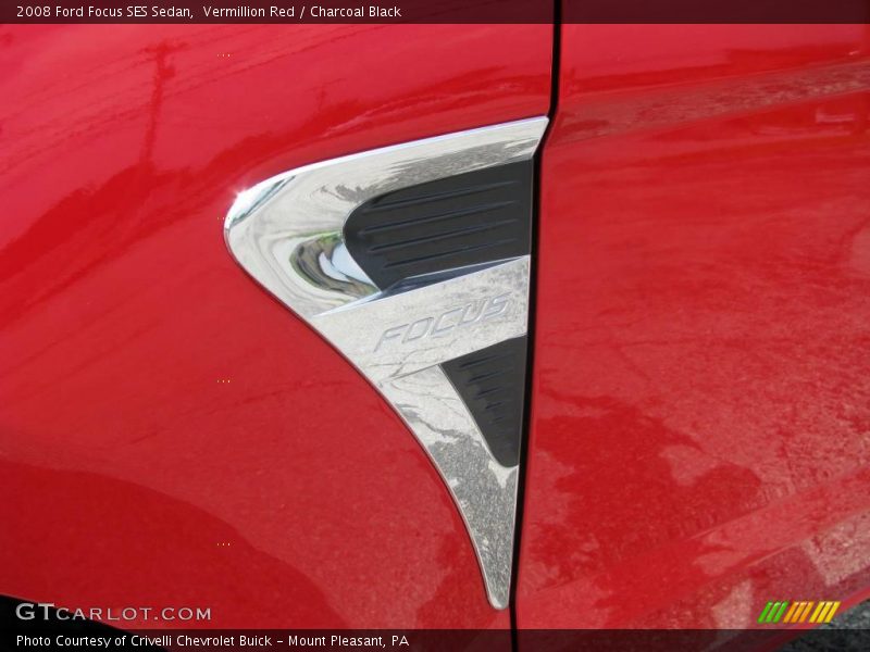 Vermillion Red / Charcoal Black 2008 Ford Focus SES Sedan