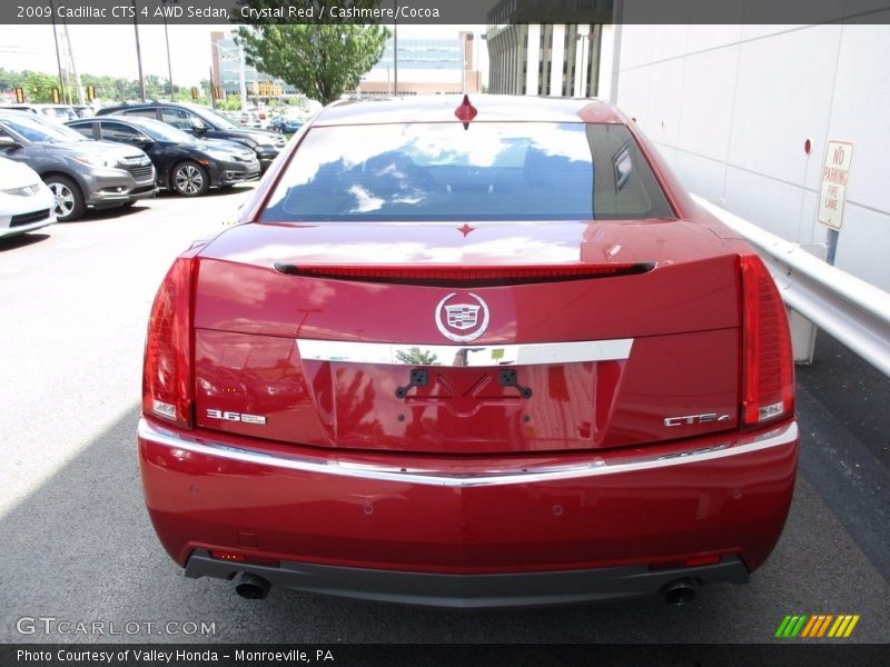Crystal Red / Cashmere/Cocoa 2009 Cadillac CTS 4 AWD Sedan