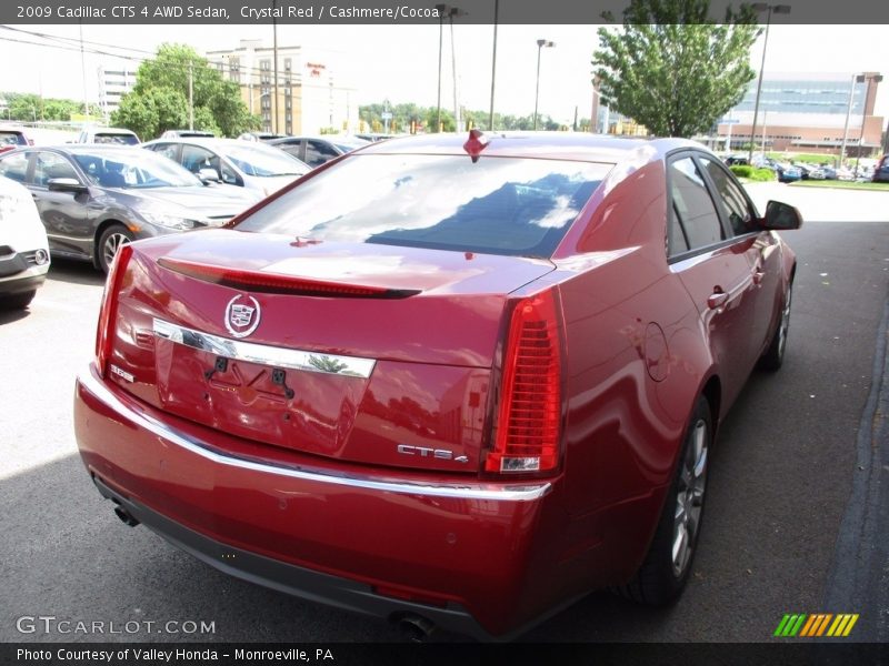 Crystal Red / Cashmere/Cocoa 2009 Cadillac CTS 4 AWD Sedan