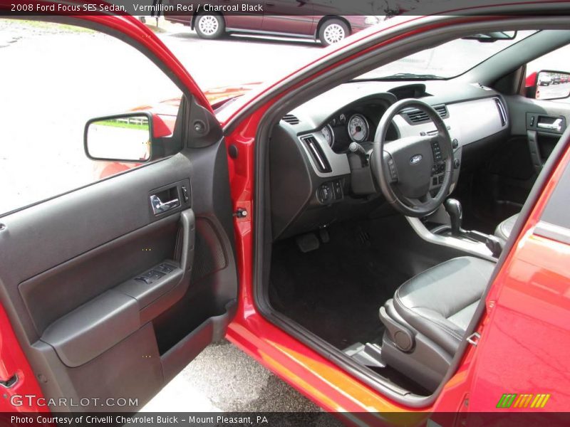 Vermillion Red / Charcoal Black 2008 Ford Focus SES Sedan