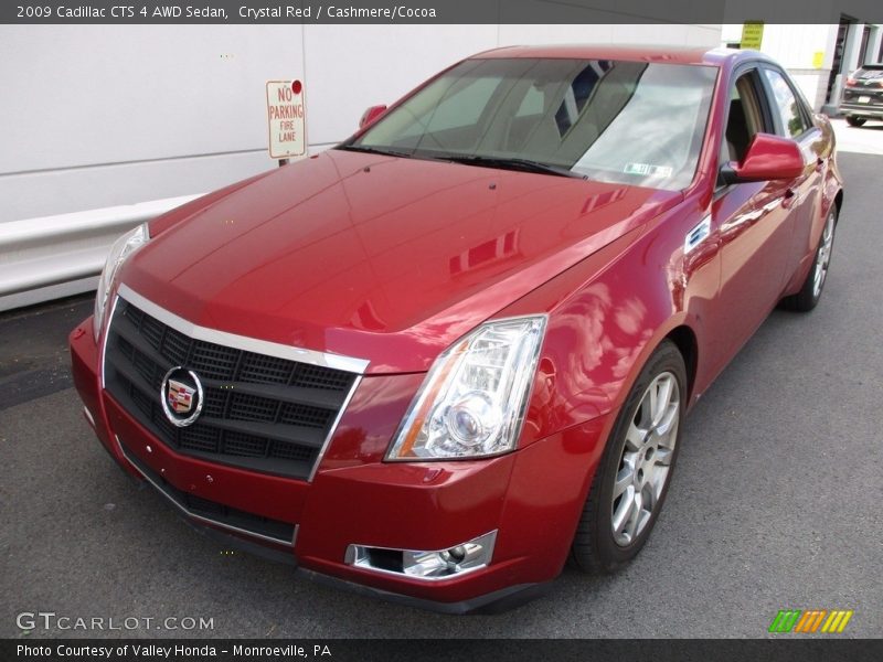 Crystal Red / Cashmere/Cocoa 2009 Cadillac CTS 4 AWD Sedan