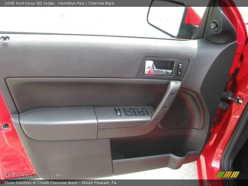 Vermillion Red / Charcoal Black 2008 Ford Focus SES Sedan