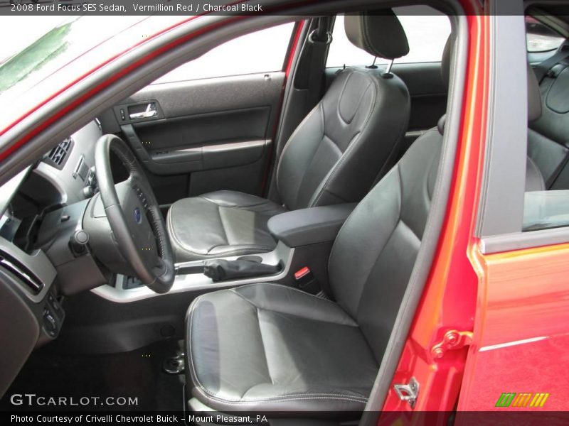Vermillion Red / Charcoal Black 2008 Ford Focus SES Sedan