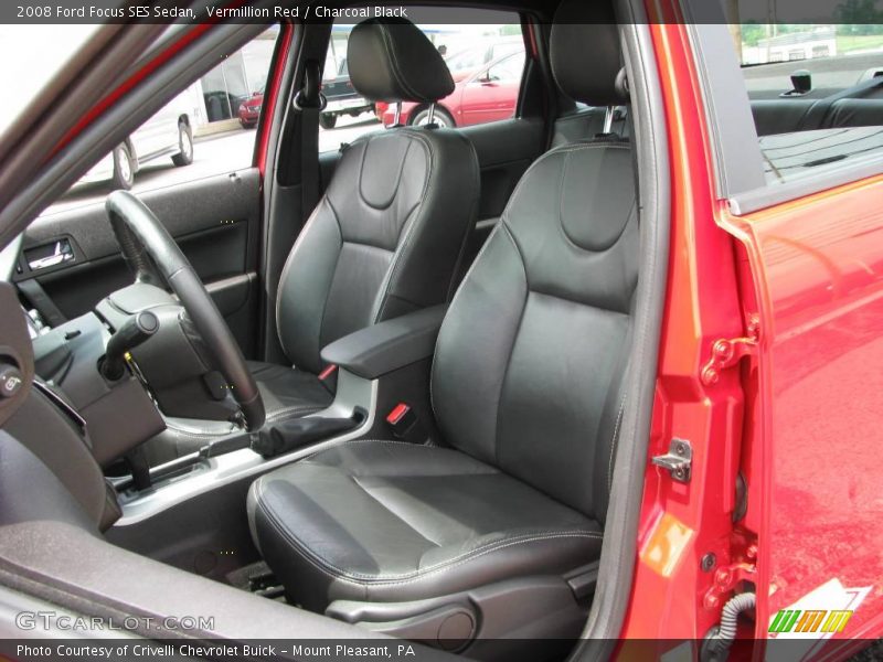 Vermillion Red / Charcoal Black 2008 Ford Focus SES Sedan