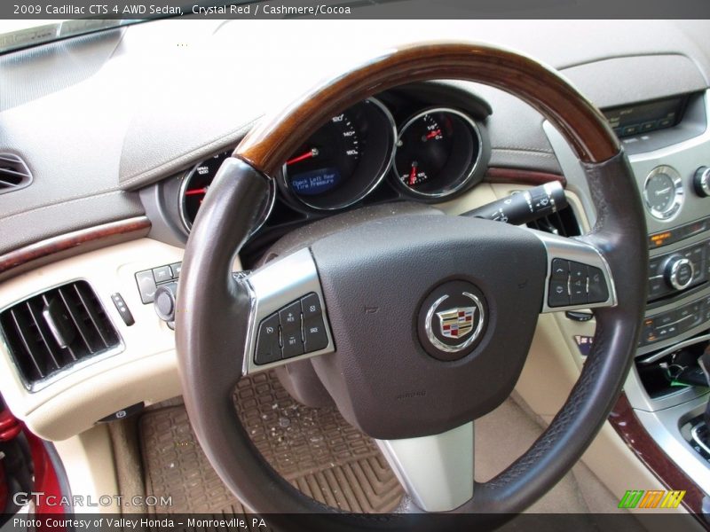 Crystal Red / Cashmere/Cocoa 2009 Cadillac CTS 4 AWD Sedan