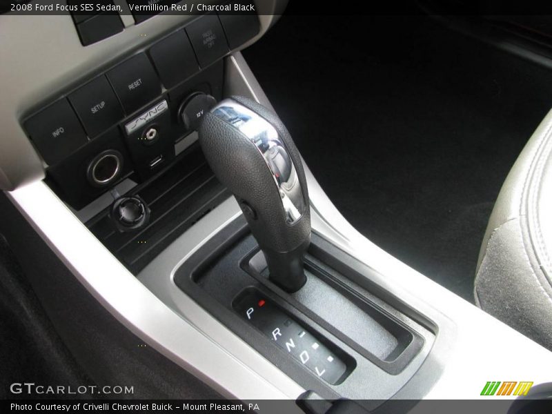 Vermillion Red / Charcoal Black 2008 Ford Focus SES Sedan