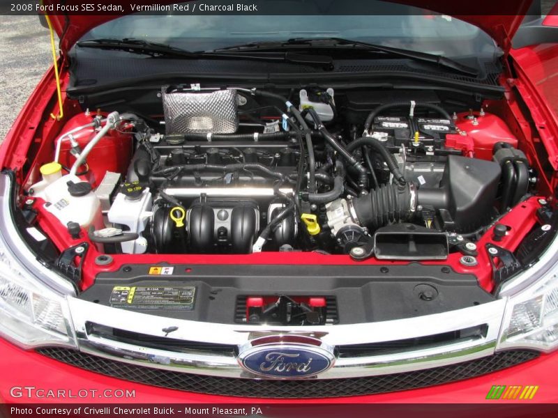 Vermillion Red / Charcoal Black 2008 Ford Focus SES Sedan