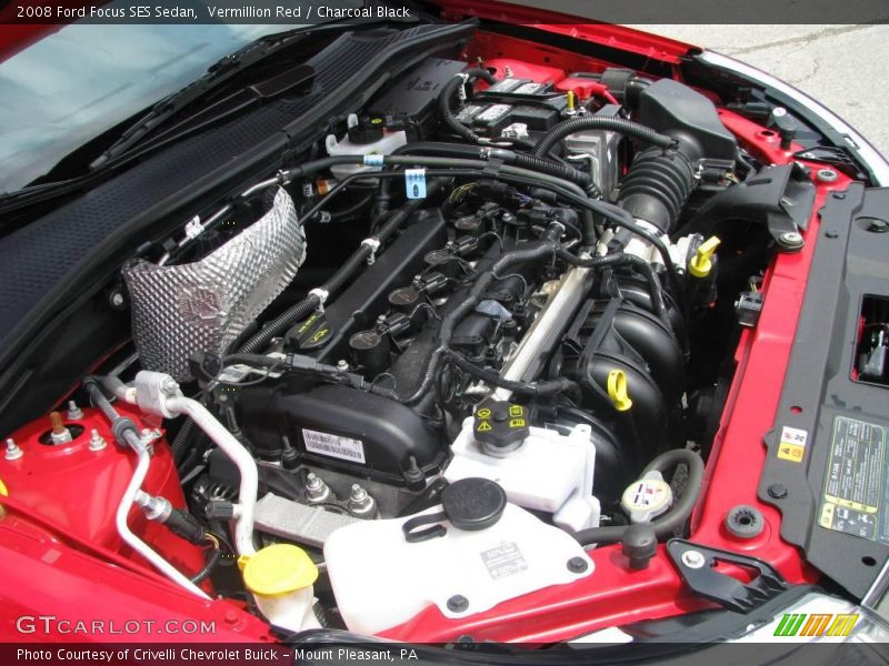 Vermillion Red / Charcoal Black 2008 Ford Focus SES Sedan