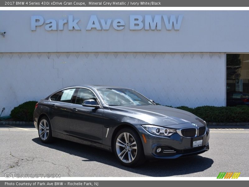 Mineral Grey Metallic / Ivory White/Black 2017 BMW 4 Series 430i xDrive Gran Coupe