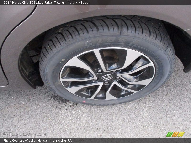 Urban Titanium Metallic / Beige 2014 Honda Civic EX Sedan