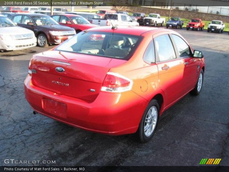 Vermillion Red / Medium Stone 2008 Ford Focus SE Sedan