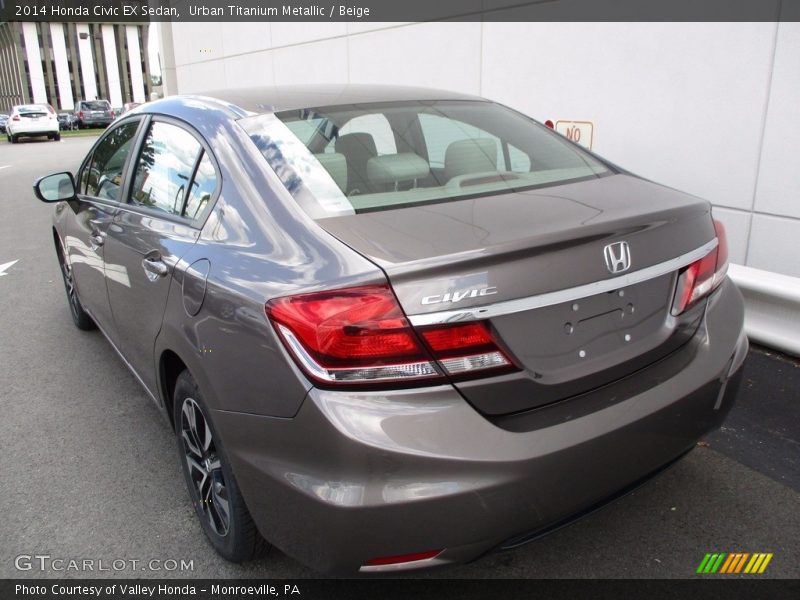 Urban Titanium Metallic / Beige 2014 Honda Civic EX Sedan
