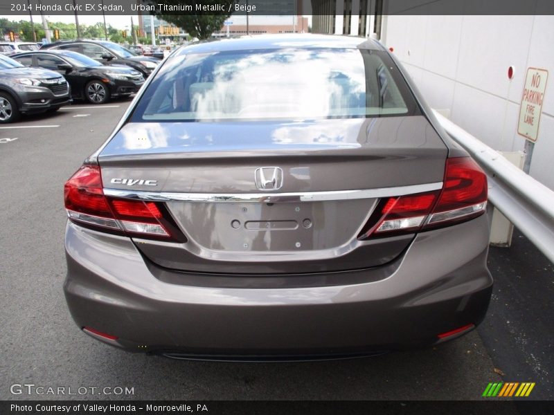 Urban Titanium Metallic / Beige 2014 Honda Civic EX Sedan