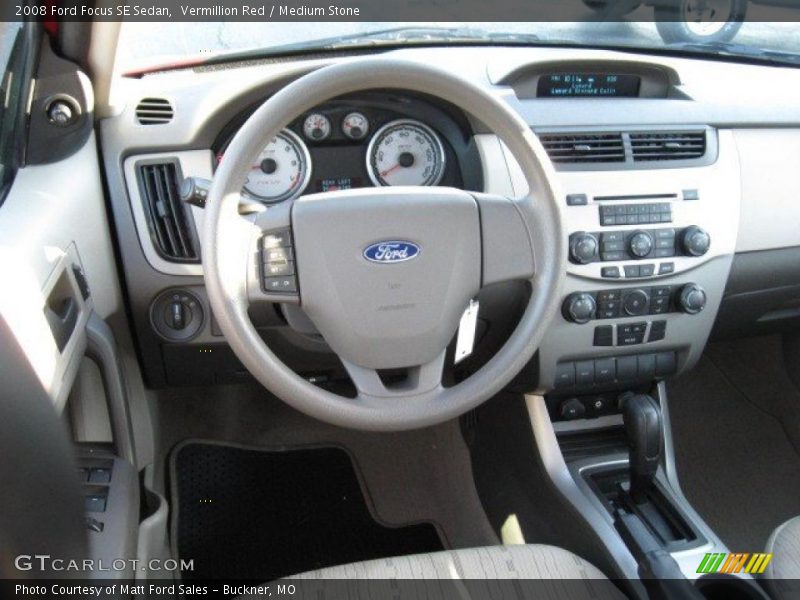 Vermillion Red / Medium Stone 2008 Ford Focus SE Sedan