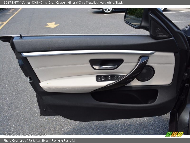Mineral Grey Metallic / Ivory White/Black 2017 BMW 4 Series 430i xDrive Gran Coupe