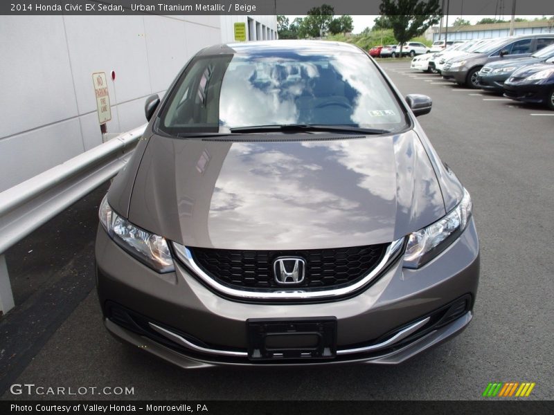 Urban Titanium Metallic / Beige 2014 Honda Civic EX Sedan