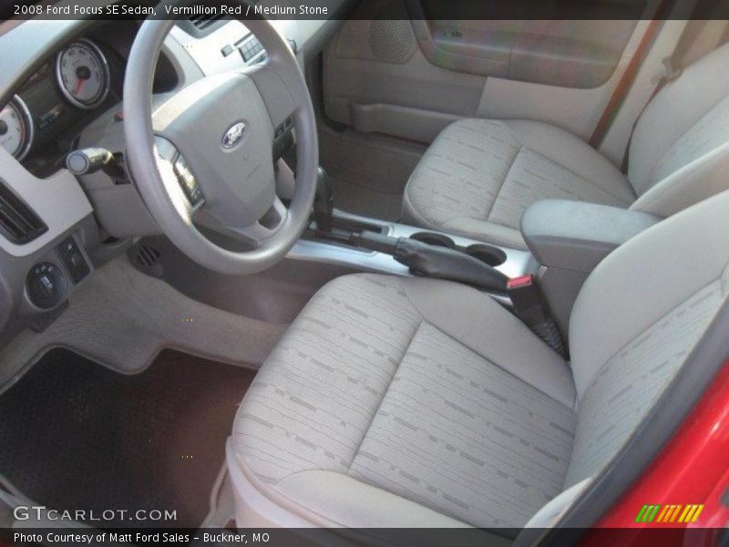 Vermillion Red / Medium Stone 2008 Ford Focus SE Sedan