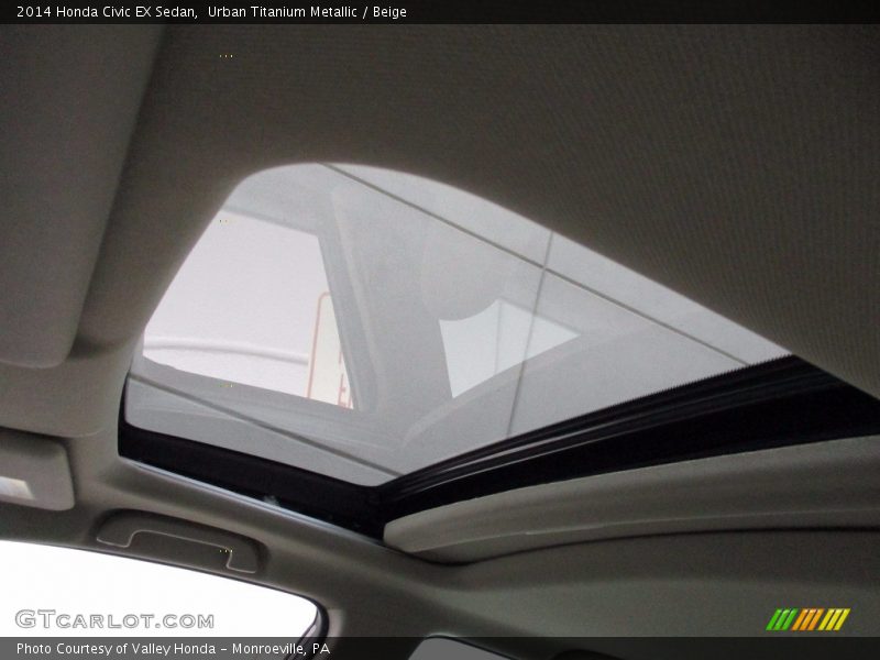 Urban Titanium Metallic / Beige 2014 Honda Civic EX Sedan