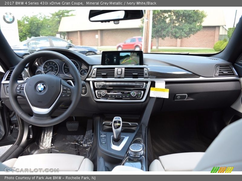 Mineral Grey Metallic / Ivory White/Black 2017 BMW 4 Series 430i xDrive Gran Coupe