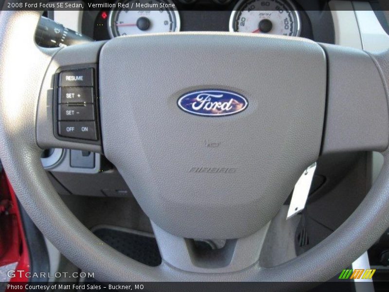 Vermillion Red / Medium Stone 2008 Ford Focus SE Sedan
