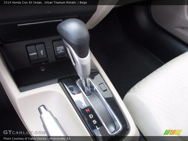 Urban Titanium Metallic / Beige 2014 Honda Civic EX Sedan