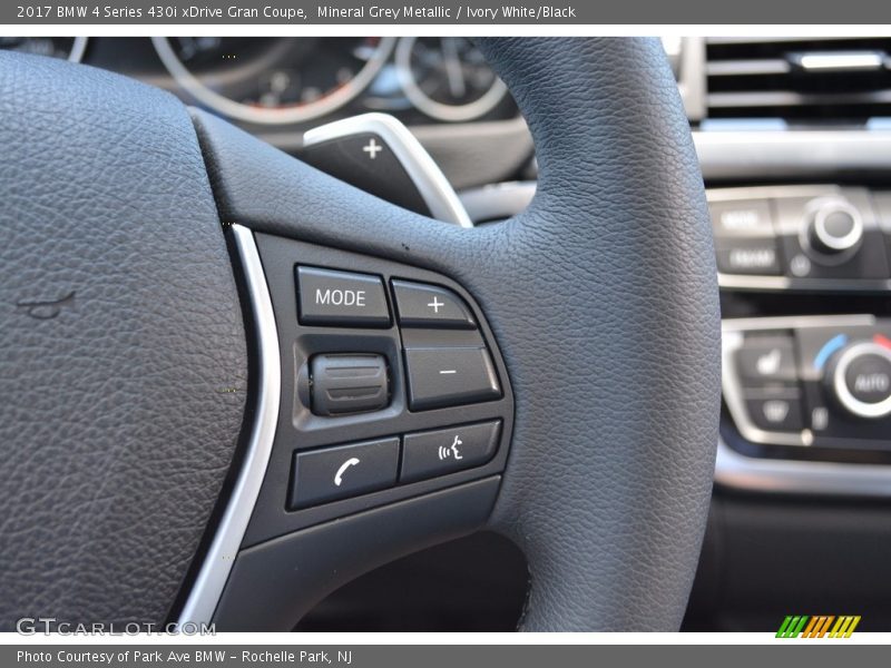 Mineral Grey Metallic / Ivory White/Black 2017 BMW 4 Series 430i xDrive Gran Coupe