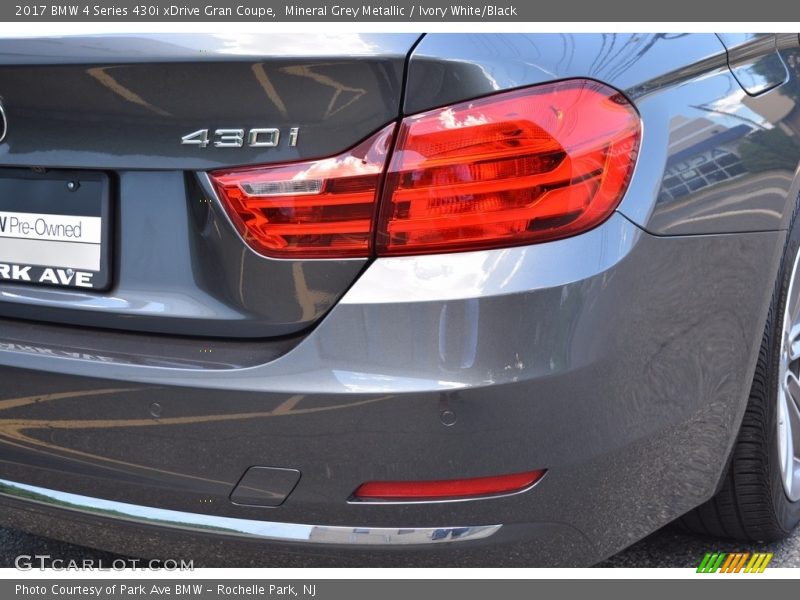 Mineral Grey Metallic / Ivory White/Black 2017 BMW 4 Series 430i xDrive Gran Coupe