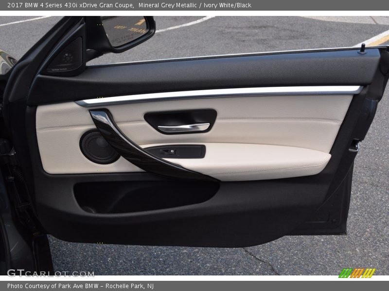 Mineral Grey Metallic / Ivory White/Black 2017 BMW 4 Series 430i xDrive Gran Coupe