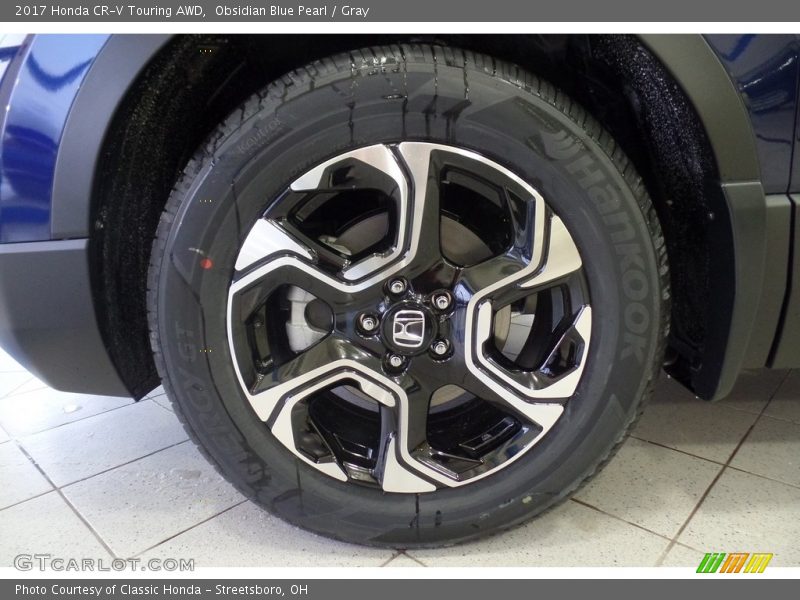 Obsidian Blue Pearl / Gray 2017 Honda CR-V Touring AWD