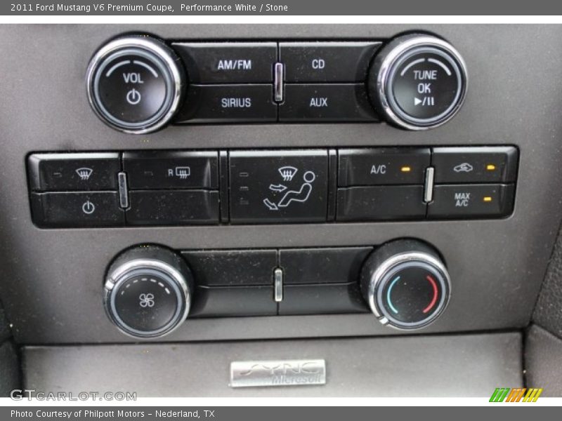 Performance White / Stone 2011 Ford Mustang V6 Premium Coupe