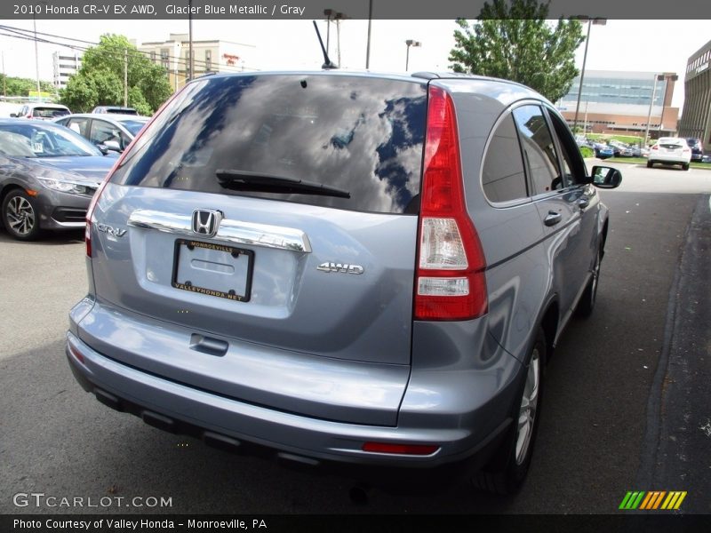 Glacier Blue Metallic / Gray 2010 Honda CR-V EX AWD