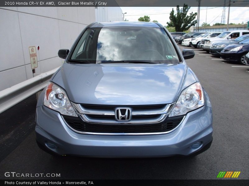 Glacier Blue Metallic / Gray 2010 Honda CR-V EX AWD