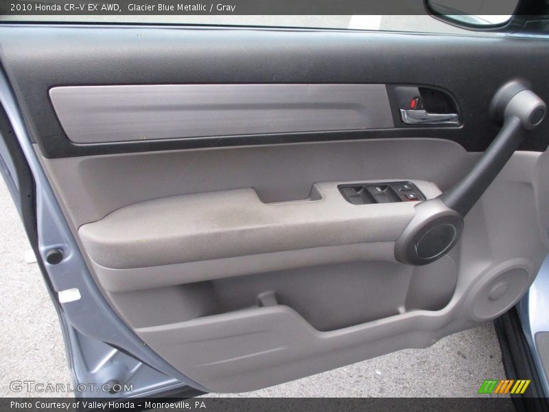 Glacier Blue Metallic / Gray 2010 Honda CR-V EX AWD