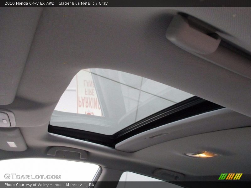 Glacier Blue Metallic / Gray 2010 Honda CR-V EX AWD