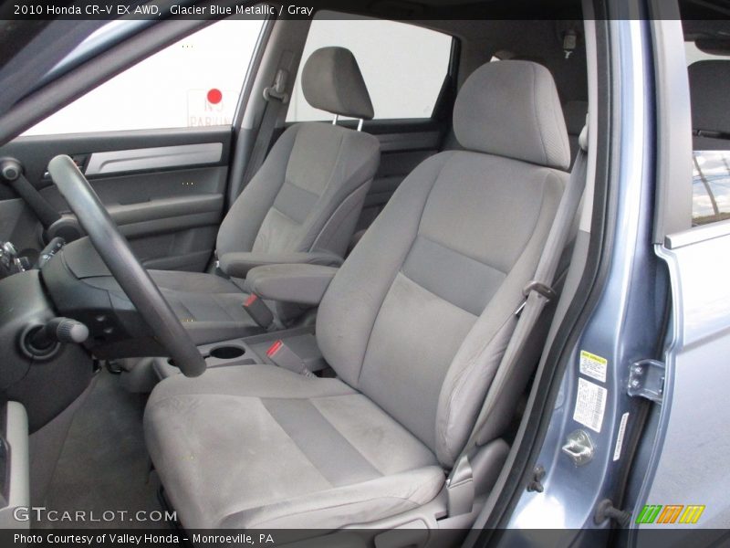 Glacier Blue Metallic / Gray 2010 Honda CR-V EX AWD