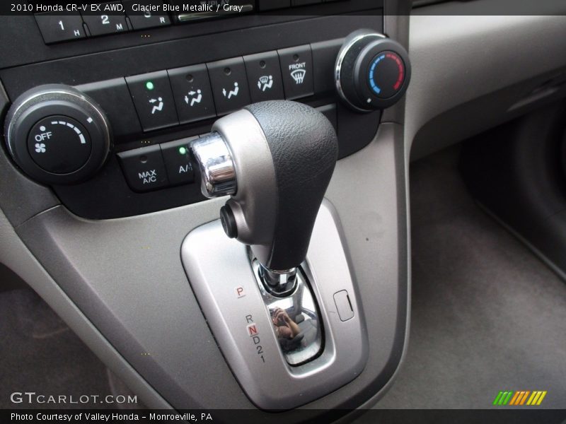 Glacier Blue Metallic / Gray 2010 Honda CR-V EX AWD