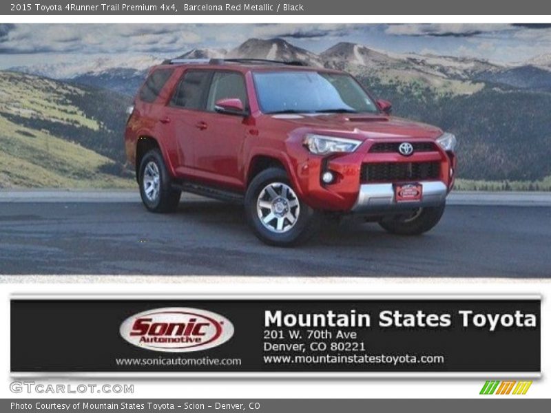 Barcelona Red Metallic / Black 2015 Toyota 4Runner Trail Premium 4x4