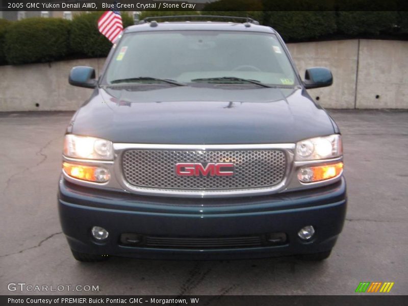 Blue Green Crystal / Stone Gray 2005 GMC Yukon Denali AWD