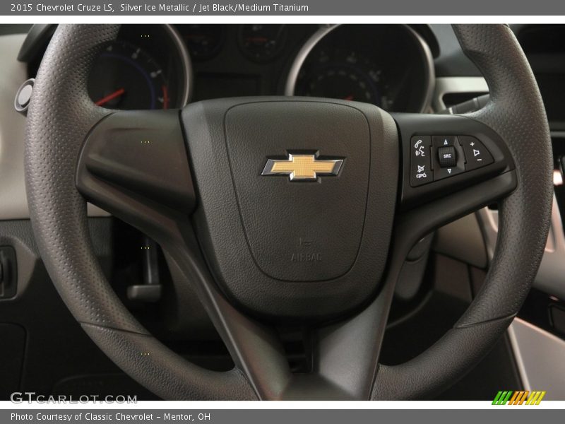 Silver Ice Metallic / Jet Black/Medium Titanium 2015 Chevrolet Cruze LS