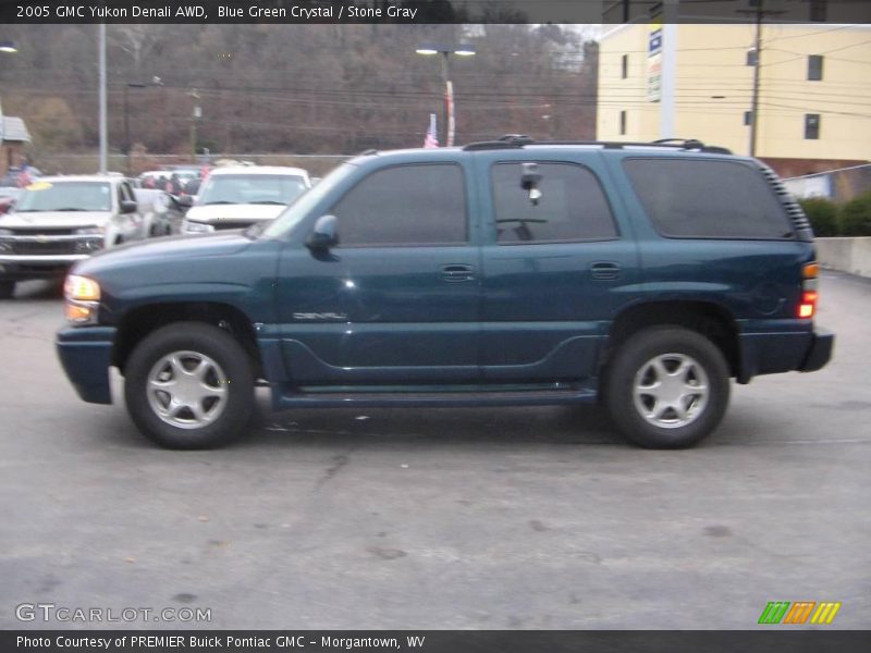 Blue Green Crystal / Stone Gray 2005 GMC Yukon Denali AWD