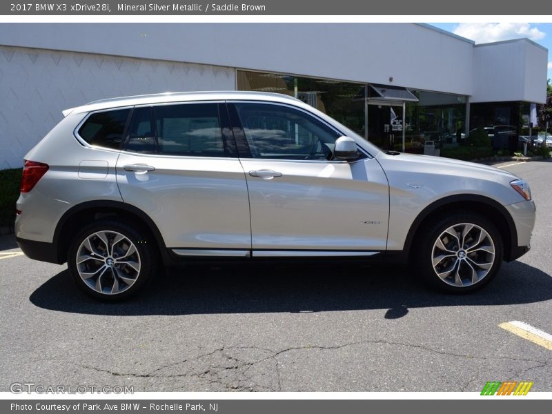Mineral Silver Metallic / Saddle Brown 2017 BMW X3 xDrive28i