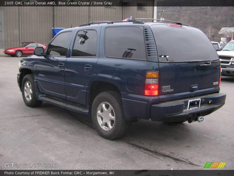 Blue Green Crystal / Stone Gray 2005 GMC Yukon Denali AWD