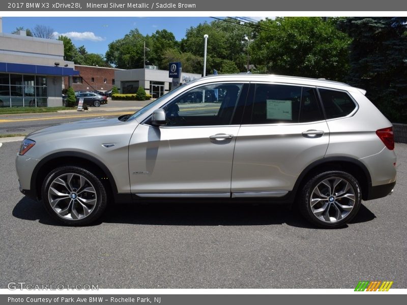 Mineral Silver Metallic / Saddle Brown 2017 BMW X3 xDrive28i