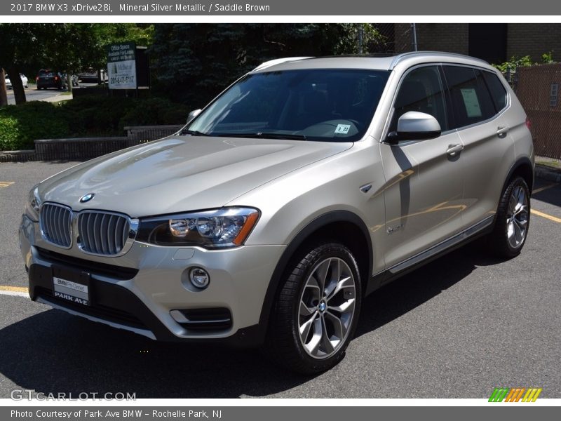 Mineral Silver Metallic / Saddle Brown 2017 BMW X3 xDrive28i