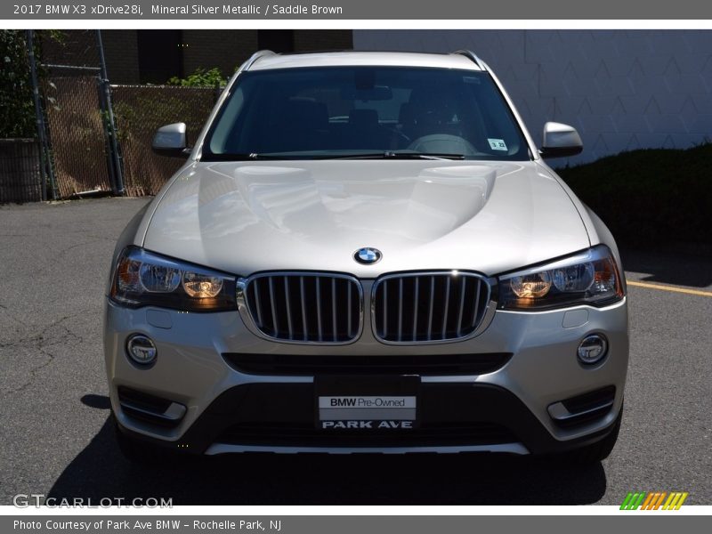 Mineral Silver Metallic / Saddle Brown 2017 BMW X3 xDrive28i