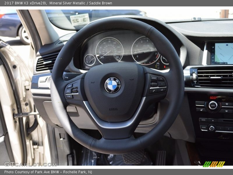 Mineral Silver Metallic / Saddle Brown 2017 BMW X3 xDrive28i
