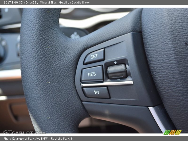 Mineral Silver Metallic / Saddle Brown 2017 BMW X3 xDrive28i